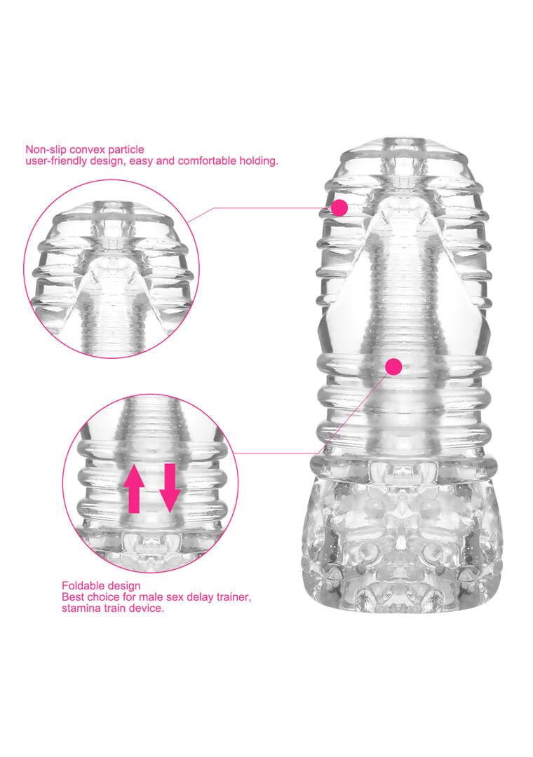 Masturbator Nr. 68 Durchsichtig 14,2 x Ø 6,8 cm – Ansicht 4