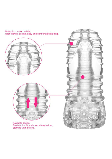 Masturbator Nr. 68 Durchsichtig 14,2 x Ø 6,8 cm – Ansicht 4