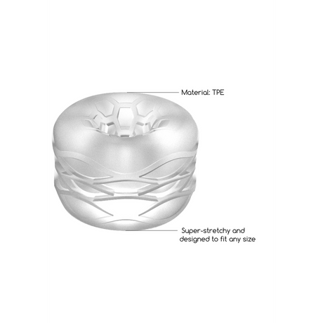 Masturbator Nr. 93 beidseitig nutzbar mit Bumper Durchsichtig 4 x Ø 4 cm – Ansicht 5