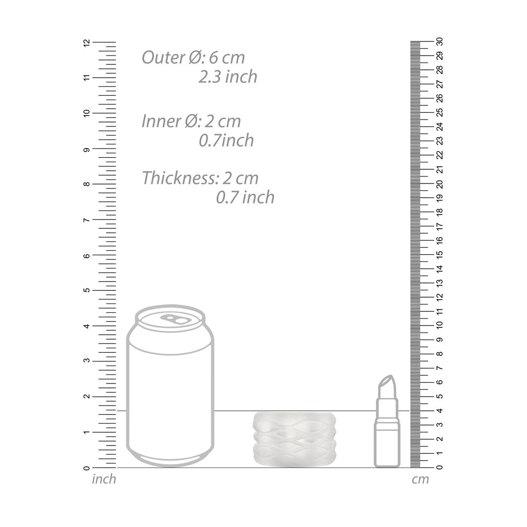Masturbator Nr. 93 beidseitig nutzbar mit Bumper Durchsichtig 4 x Ø 4 cm – Ansicht 4