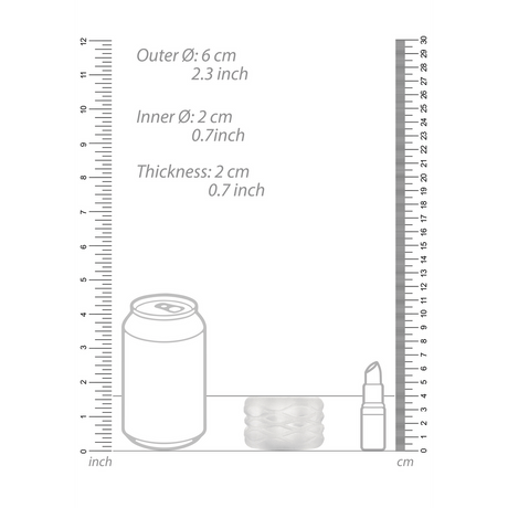 Masturbator Nr. 93 beidseitig nutzbar mit Bumper Durchsichtig 4 x Ø 4 cm – Ansicht 4