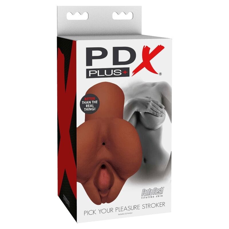 Masturbator PDX Plus Pick Your Pleasure Double Braun 12,7 x 7,6 cm – Ansicht 4
