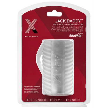 Masturbator PerfectFitBrand Jack Daddy mit Daumenschlaufe Transparent 11,4 cm – Ansicht 2