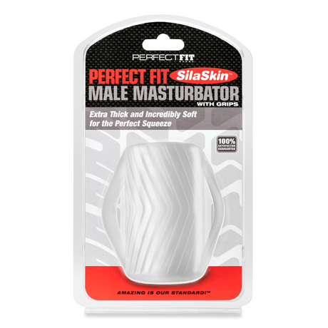 Masturbator PerfectFitBrand SilaSkin Stroker mit Griffen Transparent 15 cm – Ansicht 2