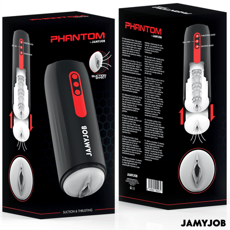 Masturbator Phantom Automatischer Vagina- 5 Saug- und Stossmodi Schwarz