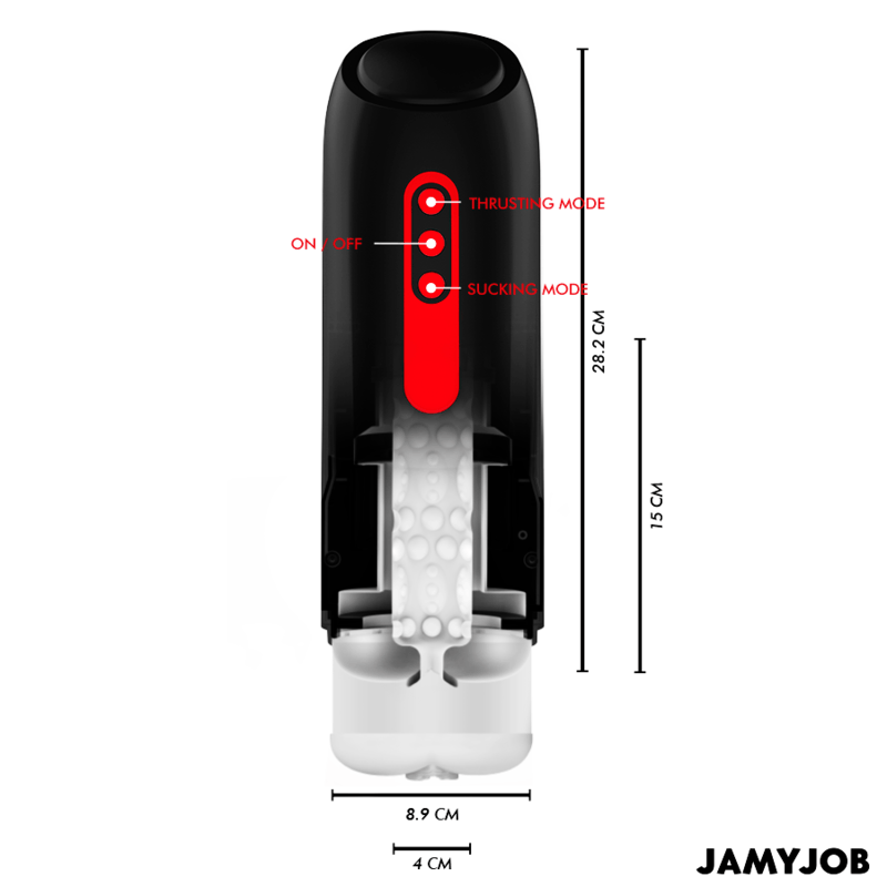 Masturbator Phantom Automatischer Vagina- 5 Saug- und Stossmodi Schwarz