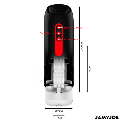 Masturbator Phantom Automatischer Vagina- 5 Saug- und Stossmodi Schwarz