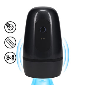 Masturbator Pulsar mit Unterdruck- und Vibrationsfunktion Gun Metal 10 x Ø 8,6 cm