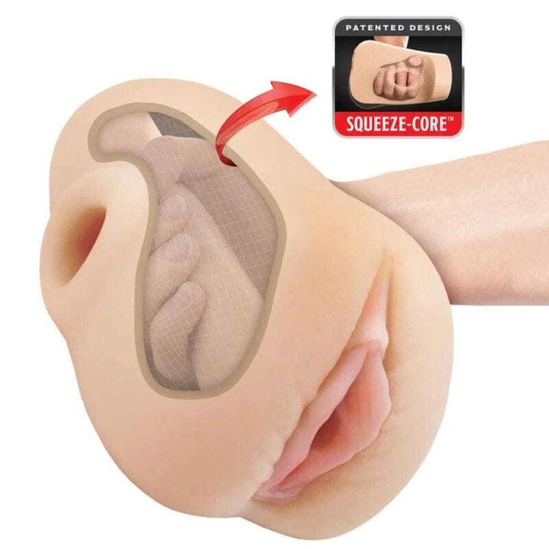 Masturbator Pussy Pounder Squeeze mit realistischer Vagina 18 cm