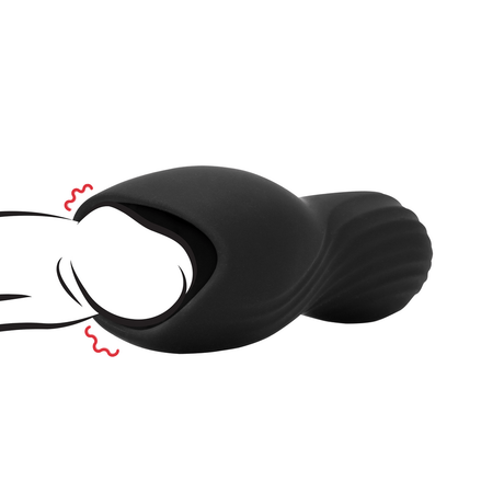 Masturbator-Sleeve mit Vibration Schwarz 6,4 cm