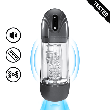 Masturbator SonicPull mit Saug- und Vibrationsfunktion Gun Metal 14 x Ø 8,5 cm – Ansicht 8