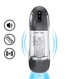 Masturbator SonicPull mit Saug- und Vibrationsfunktion Gun Metal 14 x Ø 8,5 cm