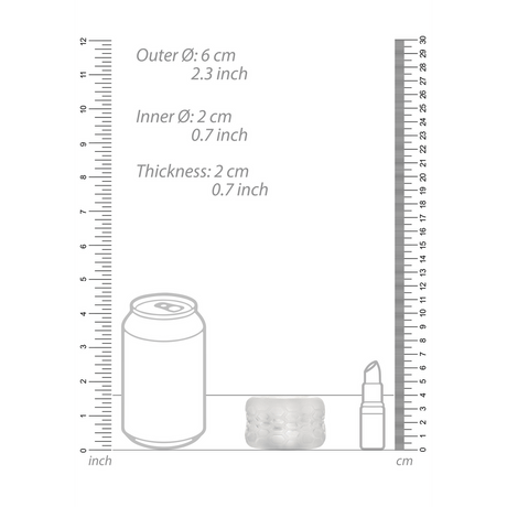 Masturbator Sono N°94 wendbar Transparent 4 x Ø 4 cm – Ansicht 4