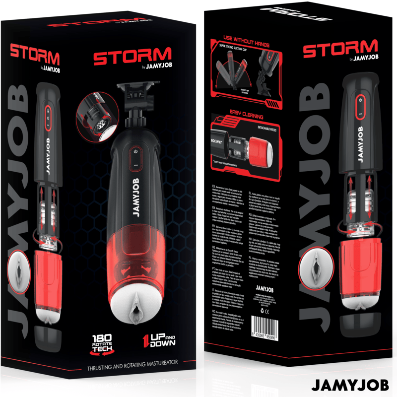 Masturbator Storm Automatischer Vagina- 10 Rotations- und Stossmodi Schwarz