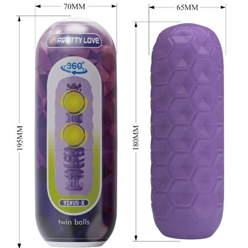 Masturbator Twin Balls Männlicher Lila – Ansicht 7