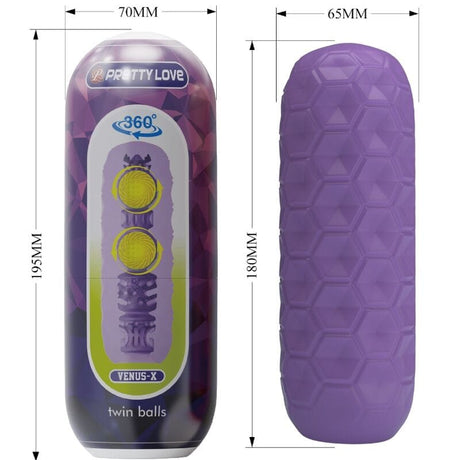 Masturbator Twin Balls Männlicher Lila