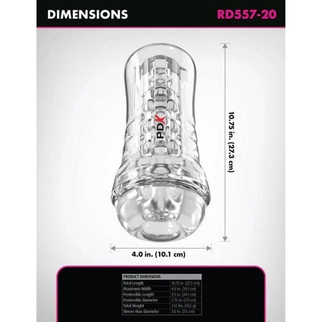 Masturbator Viewtube Plus transparent mit EZ-Grip 21 cm