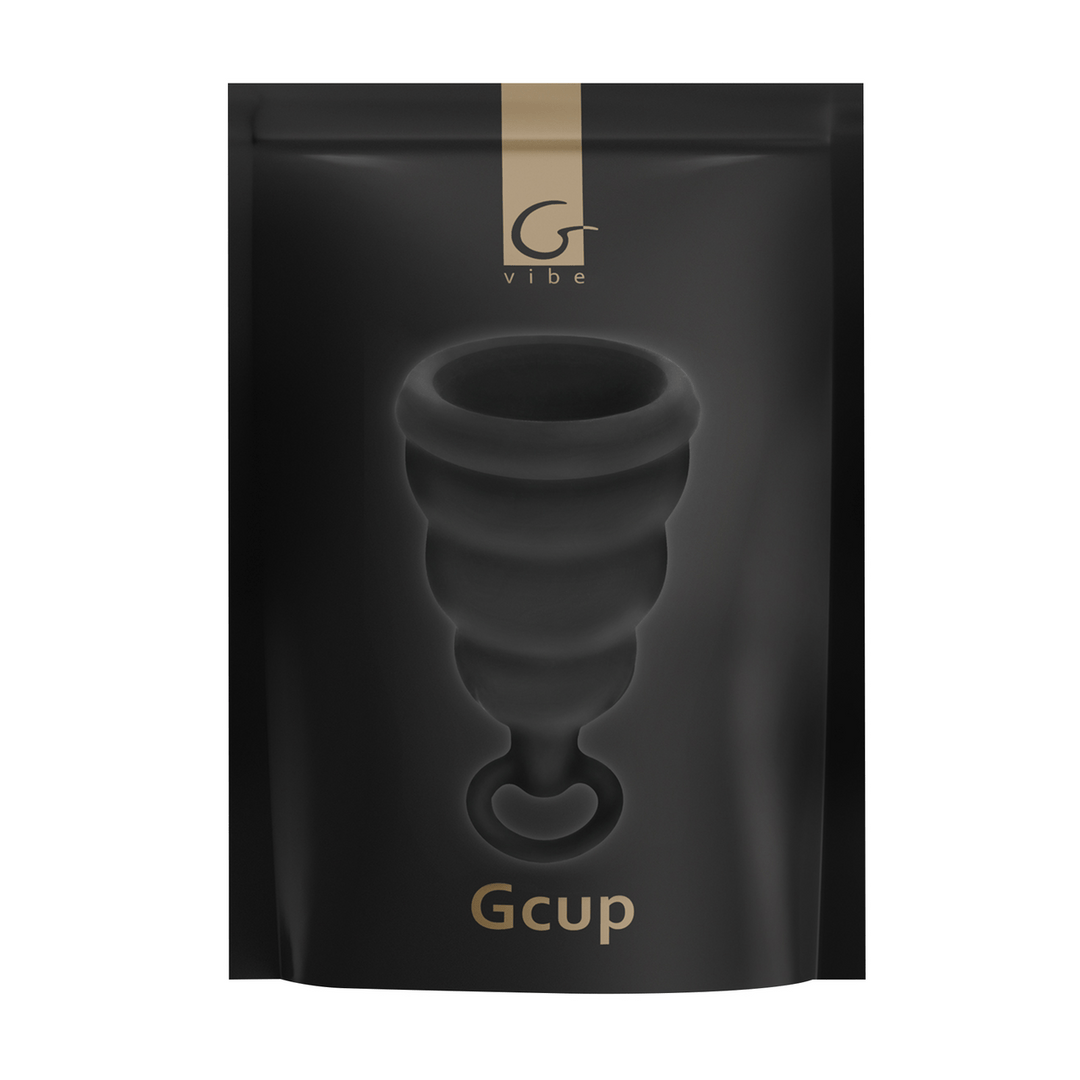 Menstruationstasse G-Cup Schwarz 4 x 3,5 cm – Ansicht 2