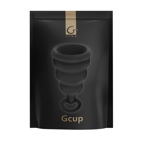 Menstruationstasse G-Cup Schwarz 4 x 3,5 cm – Ansicht 2