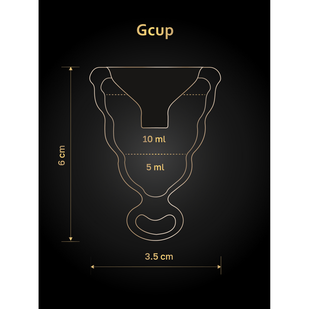 Menstruationstasse G-Cup Schwarz 4 x 3,5 cm – Ansicht 6
