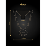 Menstruationstasse G-Cup Schwarz 4 x 3,5 cm – Ansicht 6