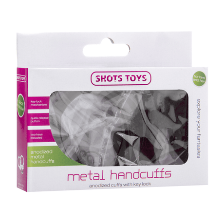 Metall-Handschellen Schwarz Modell 3 – Ansicht 2