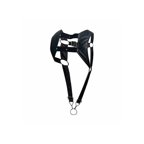 Mob - Dngeon Schwarzes Harness mit Oberem Cockring, Eine Grösse