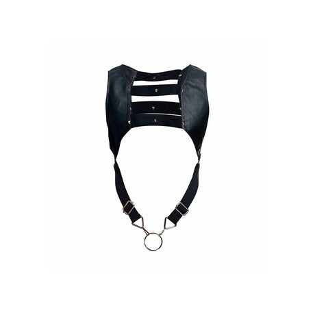 Mob - Dngeon Schwarzes Harness mit Oberem Cockring, Eine Grösse
