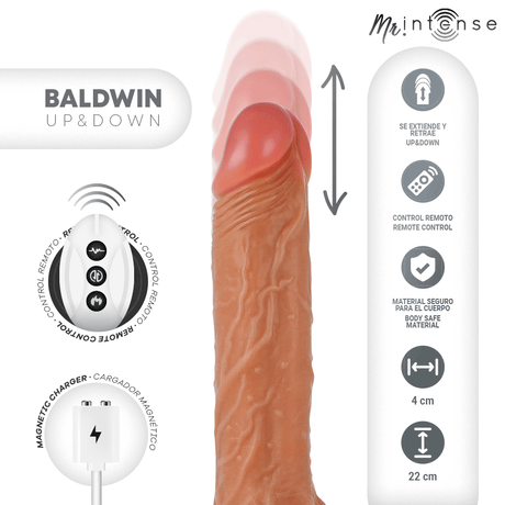 Realistischer Vibrator Baldwin Realistisches Multifunktionsgerät mit Vibration auf- und.2