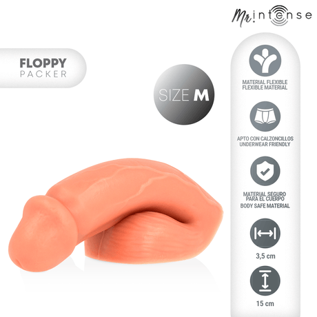 Realistischer Dildo Floppy Size M Realistic Packer 15 x 3,5 cm.1
