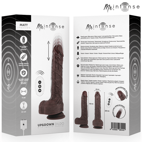 Mr Intense – Matt Realistisches Multifunktions-Motor mit Vibration, auf- und Ab-Fernbedienung, 22 cm – O – 4 cm