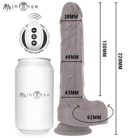 Mr Intense – Matt Realistisches Multifunktions-Motor mit Vibration, auf- und Ab-Fernbedienung, 22 cm – O – 4 cm