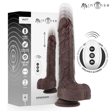 Mr Intense – Matt Realistisches Multifunktions-Motor mit Vibration, auf- und Ab-Fernbedienung, 22 cm – O – 4 cm