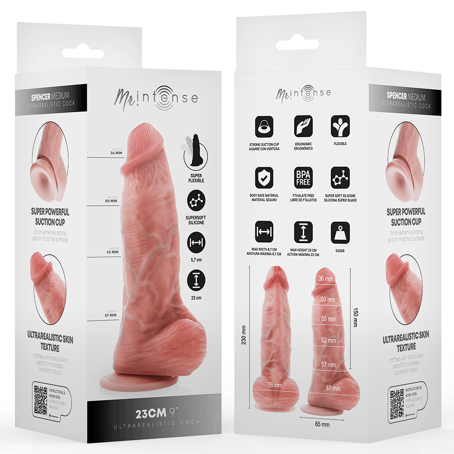 Realistischer Dildo Mittlerer Spencer 15 cm.2