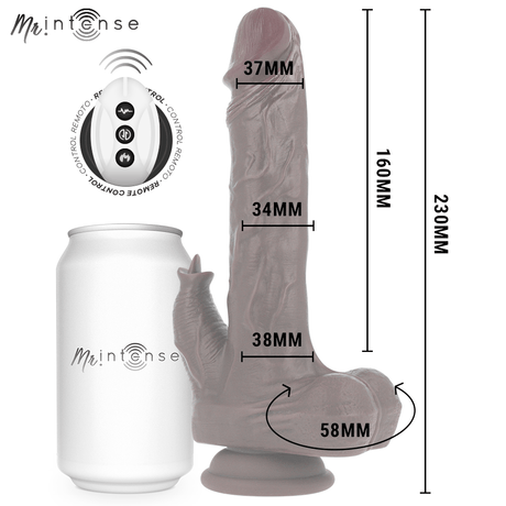 Mr Intense – Realistischer Multifunktions-Morgan mit Vibration und auf- und Ab-Fernbedienung 23 cm – O – 3,5 cm