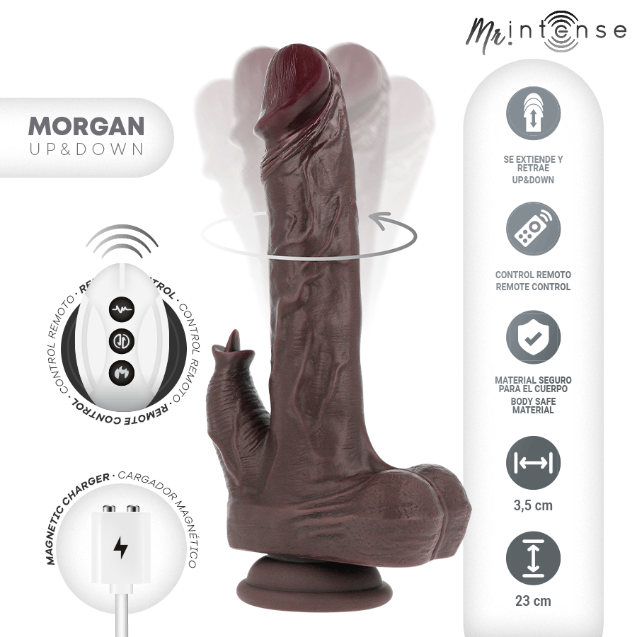 Realistischer Vibrator Realistischer Multifunktions-Morgan mit Vibration und auf- und.1