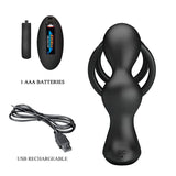 Analplug Vibrierender mit und Fernbedienung Schwarz.5