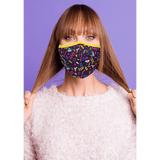 Mund-Nasen-Maske Kinky mit Toy-Muster Dunkelviolett 25 cm – Ansicht 4