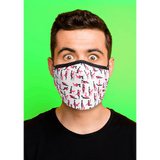 Mund-Nasen-Maske Sutra mit Stellungs-Muster Weiß 25 cm – Ansicht 4
