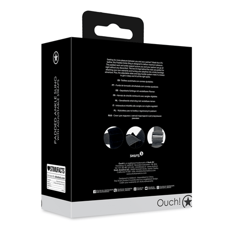 Nackensling Ouch mit Fußschlaufen aus Nylon Schwarz 32 cm – Ansicht 3