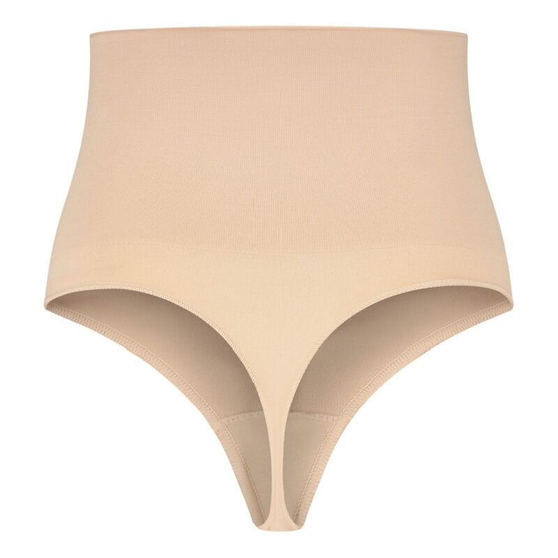 Nahtloser String im Gürtel-Stil Beige Größe L – Ansicht 3