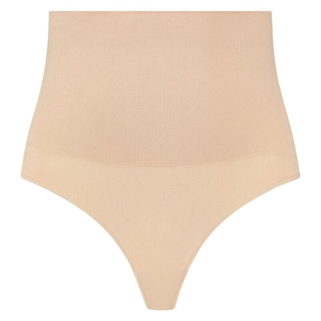 Nahtloser String im Gürtel-Stil Beige Größe S