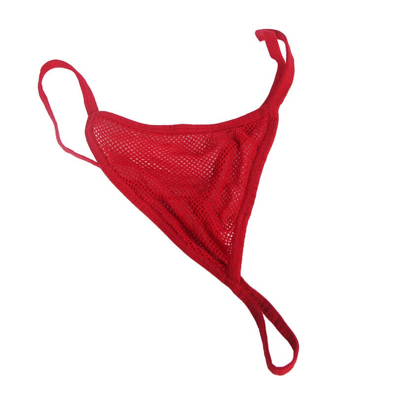 Netz-Bodystocking mit Handschuhen und Diamanten Rot Einheitsgröße – Ansicht 7