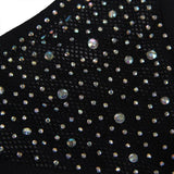 Netz-Bodystocking mit Handschuhen und Diamanten Schwarz Einheitsgröße – Ansicht 9