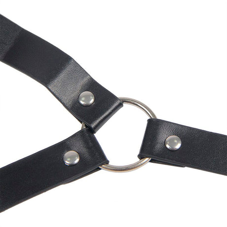 Nippelklemmen 953720 Bondage Lederriemen Brustklemmen Schwarz Eine