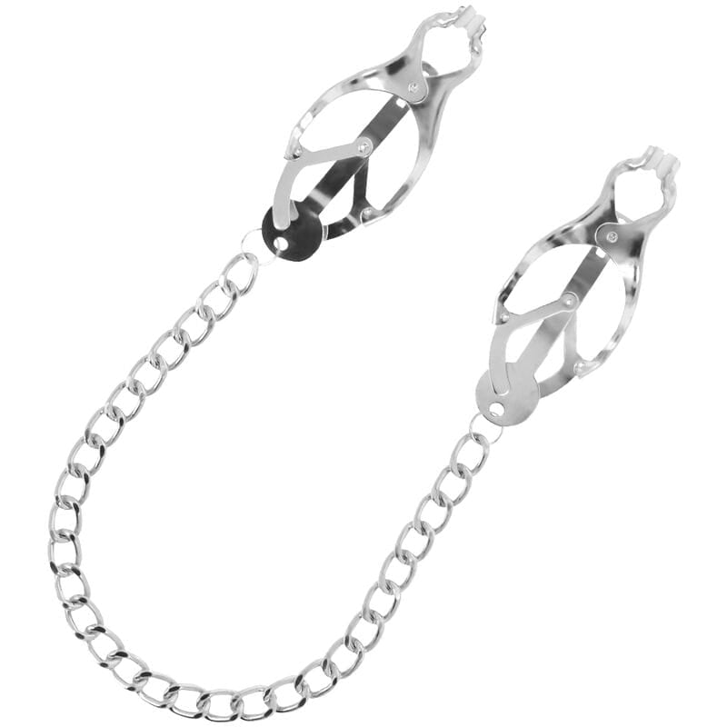 Nippelklemmen aus Metall mit Kette – Ansicht 2