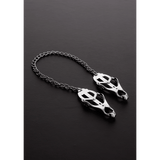 Nippelklemmen Clover mit Kette Silber 50 cm