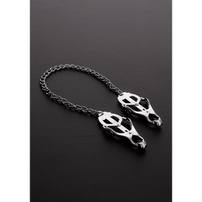Nippelklemmen Clover mit Kette Silber 50 cm