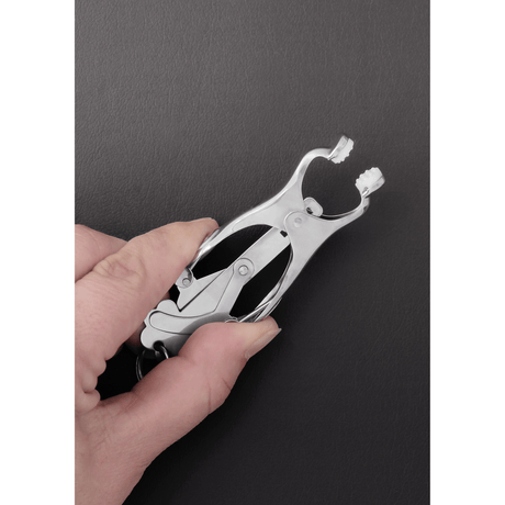 Nippelklemmen Clover mit Zugkordel Silber 10,5 cm – Ansicht 3