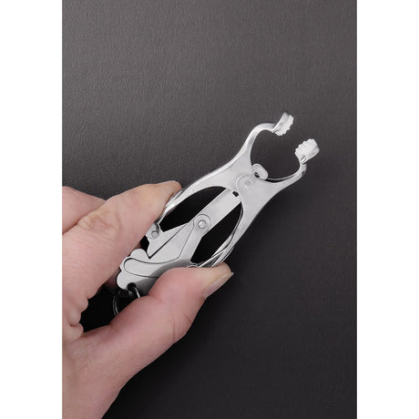 Nippelklemmen Clover mit Zugkordel Silber 10,5 cm – Ansicht 4